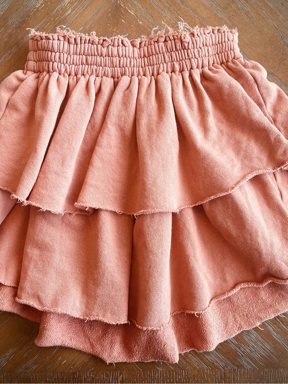 aerie Peach Tiered Mini Skirt